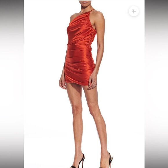 The Sei Silk ONE SHOULDER RUCHED MINI
DRESS- Orange Size 2 Revolve - Picture 12 of 15